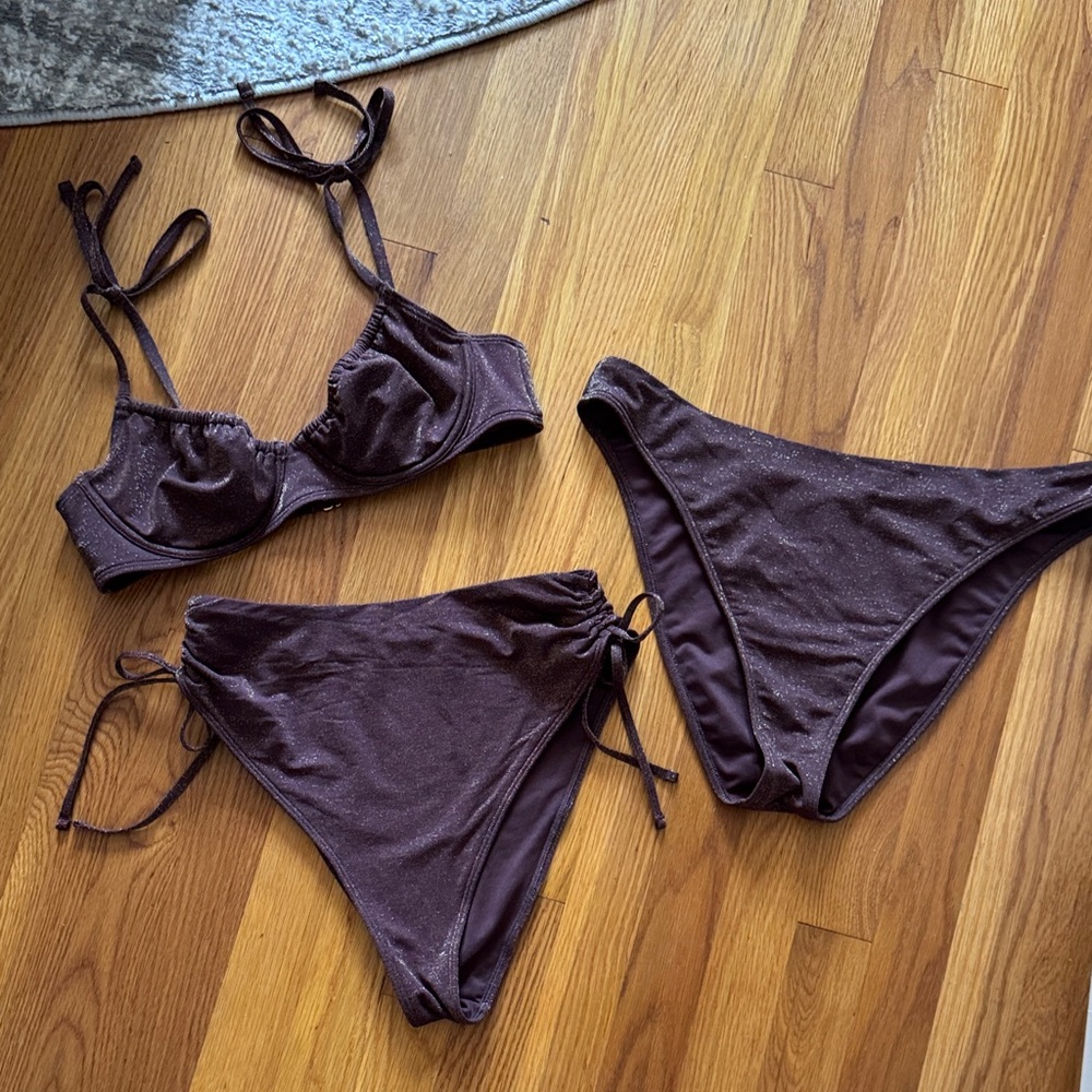 Abercrombie & Fitch Dark Brown Bikini Set